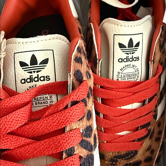 Adidas Leopard Sneakers with Orange-Red Accents - Picture 3 of 5